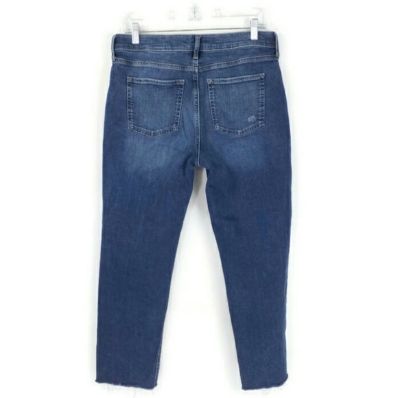 Banana Republic Factory Medium Wash Girlfriend Denim Jeans Womens 30/10 Frayed - Picture 2 of 11